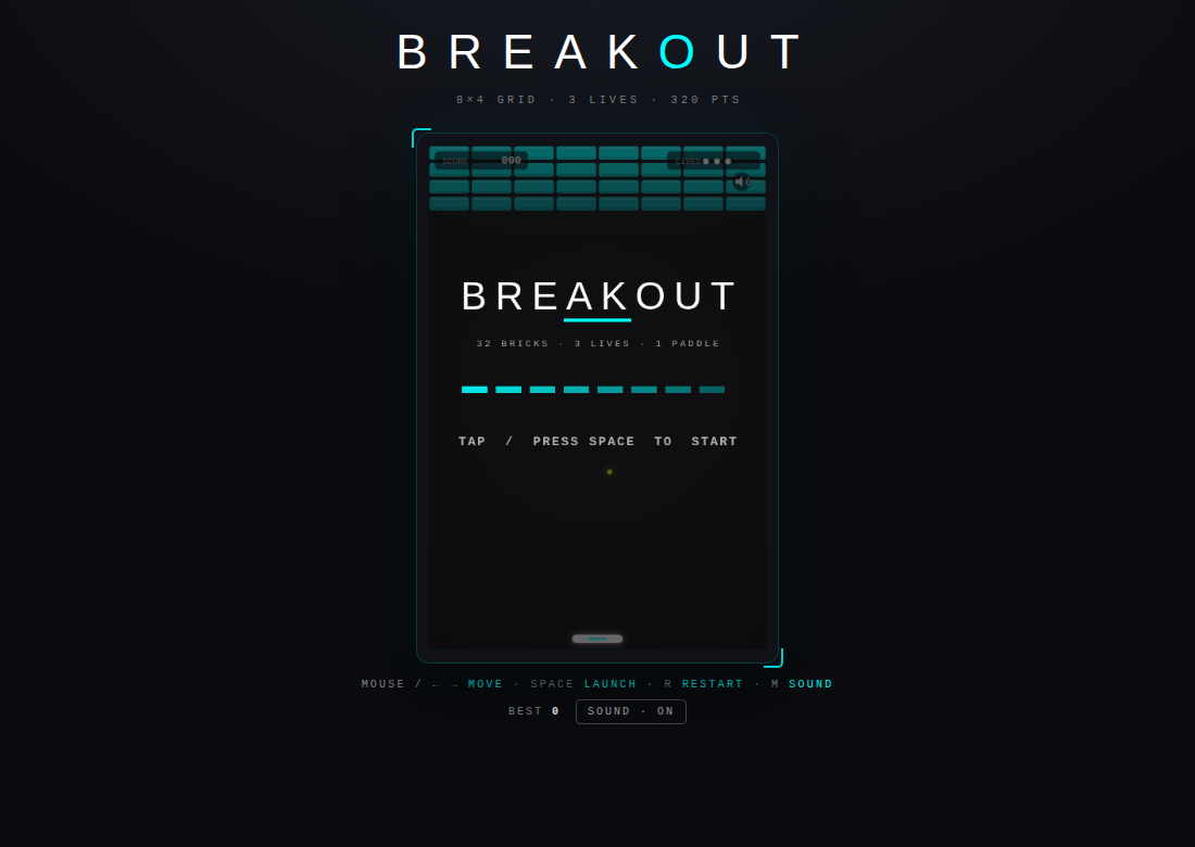 Breakout as produced at xhigh reasoning effort
